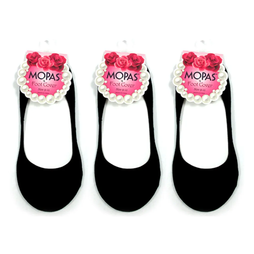 3 Pairs Black Womens Ladies No Show Foot Cover Footies Liner Low Cut Socks