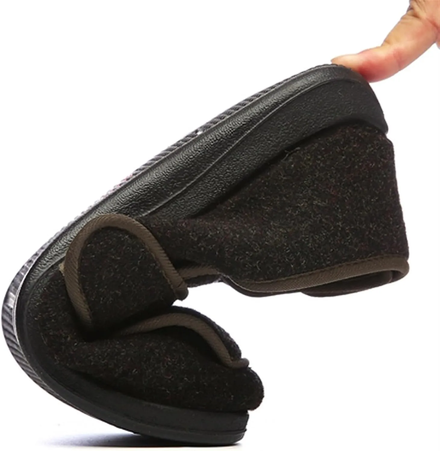 Adjustable Magic Tape Extra Wide Diabetic Shoes for Men - Swollen Feet, Edema, Arthritis - Comfortable, Lightweight, Non-Slip