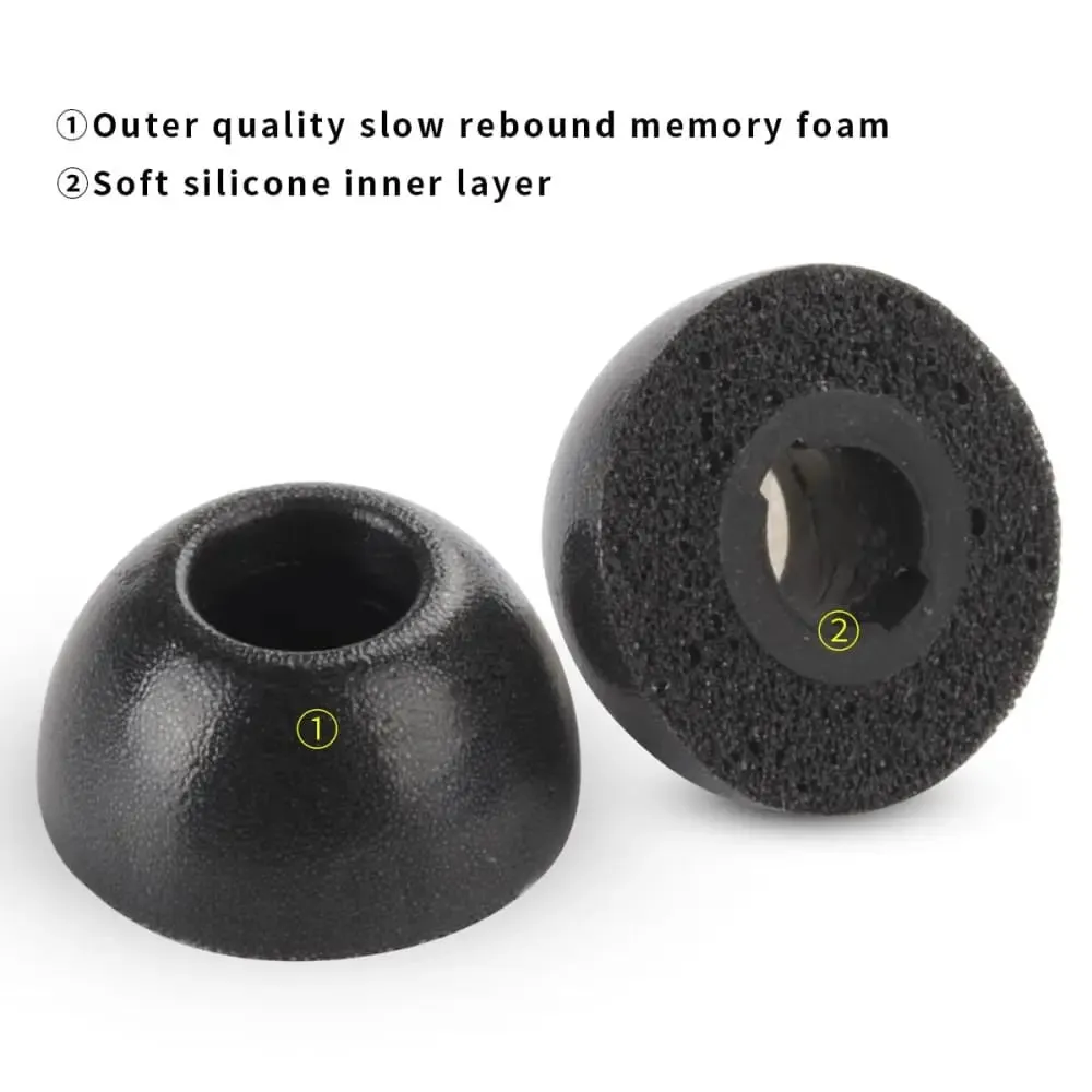 Anti-slip Memory Foam Ear Tips for Beats Studio Buds, B&o Beoplay E8 3rd Gen E8 2.0 E8 Sport Earphone