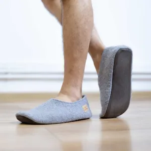 BAVARIA Organic Felted Merino Wool House Slippers (Lined with Organic Cotton Fleece, Glue-free, Elastic-free, Plastic-free)
