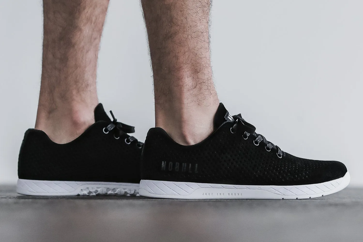BLACK WHITE SUEDE TRAINER (MEN'S)