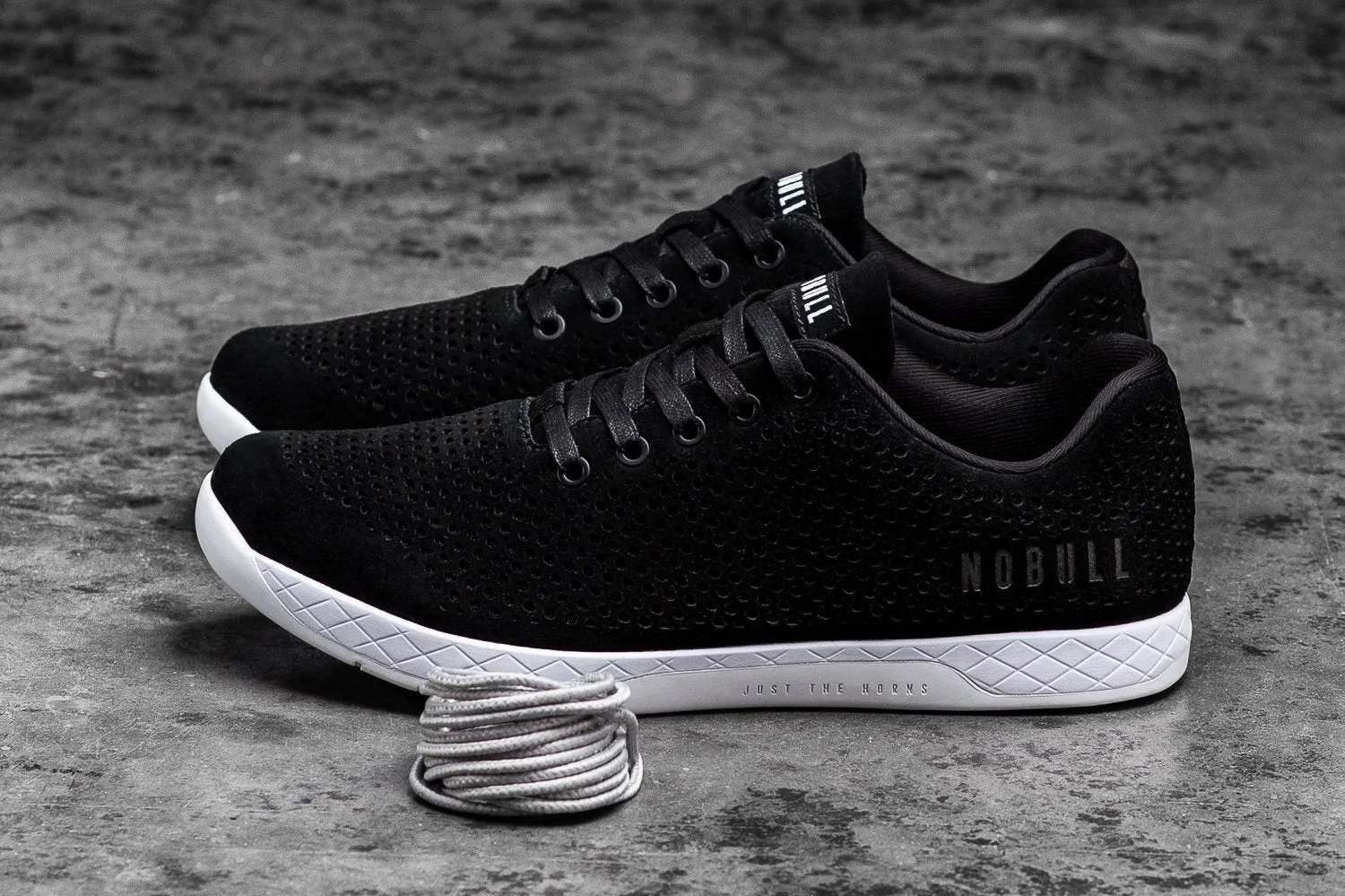 BLACK WHITE SUEDE TRAINER (MEN'S)
