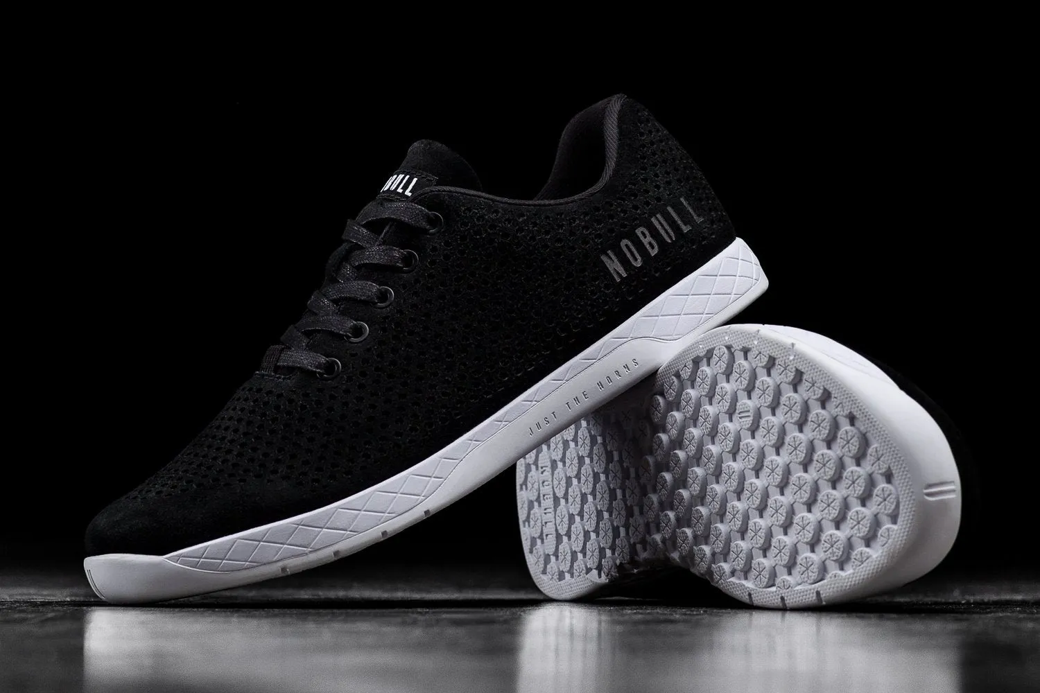 BLACK WHITE SUEDE TRAINER (MEN'S)