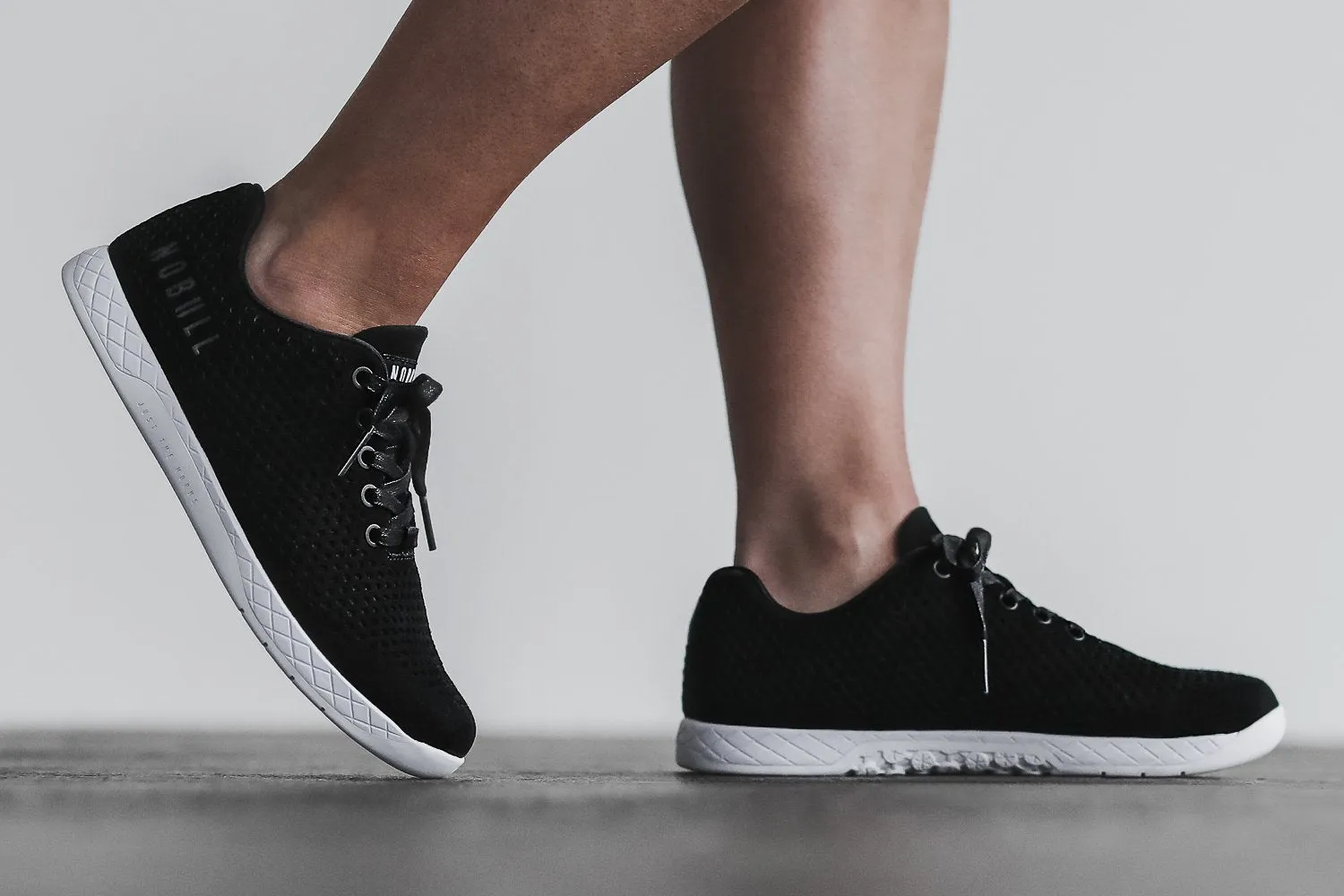 BLACK WHITE SUEDE TRAINER (WOMEN'S)
