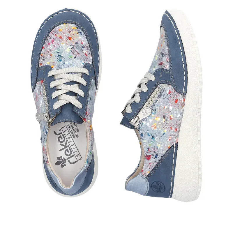 BLUE MULTI SIDE ZIP TRAINERS