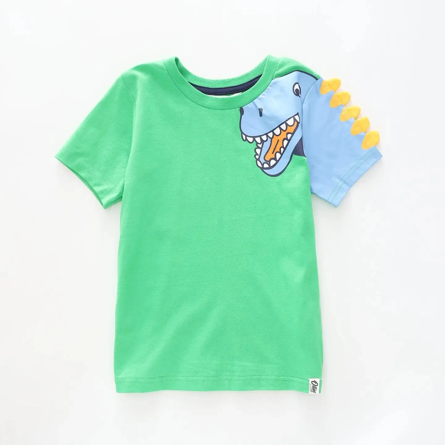 Boy's Green and Blue T-shirt With Dinosaur Print