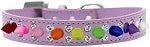 Double Crystal with Rainbow Spikes Dog Collar in Many Colors