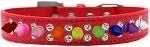 Double Crystal with Rainbow Spikes Dog Collar in Many Colors