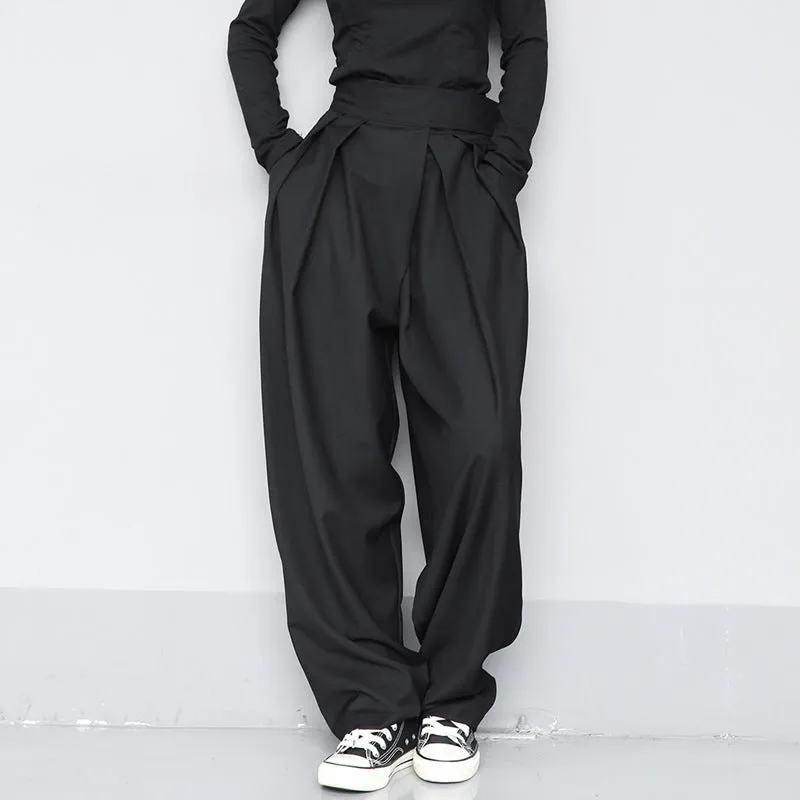 Draped velcro trousers