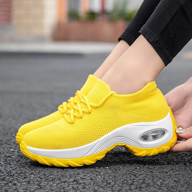 Fly Knit Socks Air Cushion Casual Orthopedic Running Sneakers