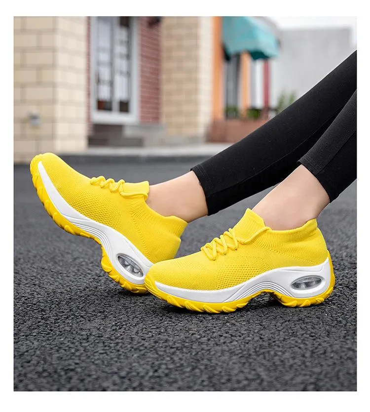 Fly Knit Socks Air Cushion Casual Orthopedic Running Sneakers