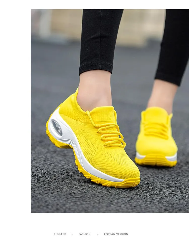Fly Knit Socks Air Cushion Casual Orthopedic Running Sneakers