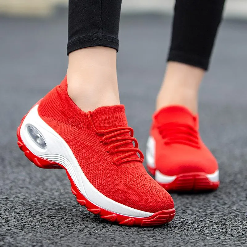 Fly Knit Socks Air Cushion Casual Orthopedic Running Sneakers