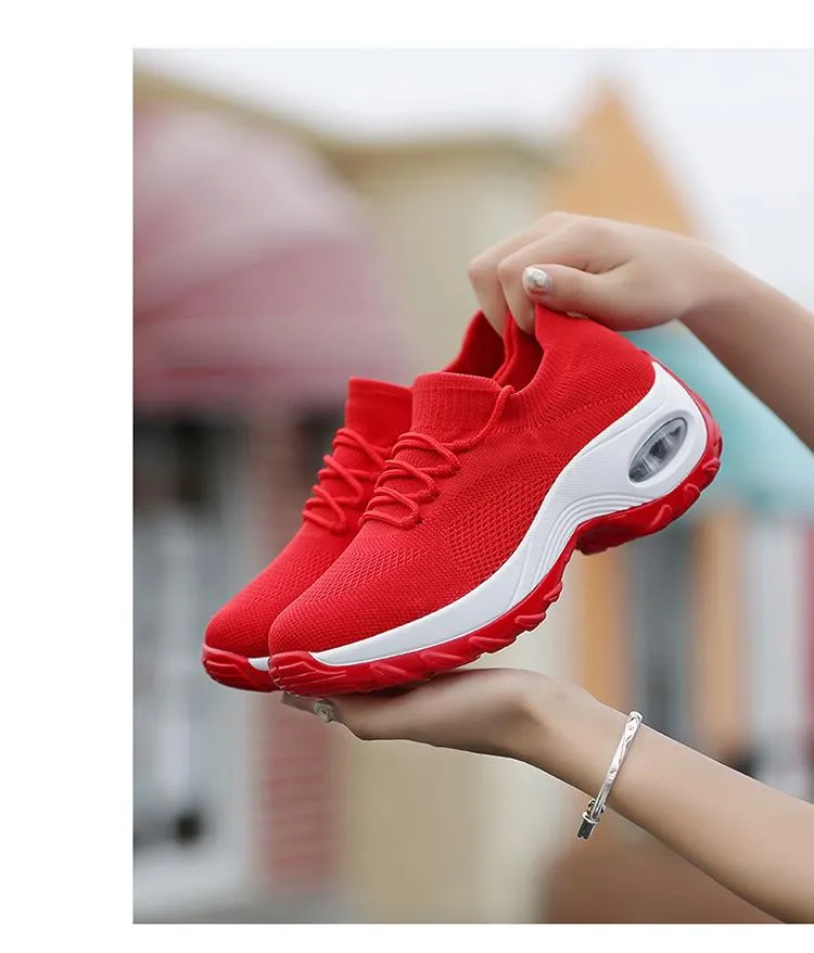 Fly Knit Socks Air Cushion Casual Orthopedic Running Sneakers