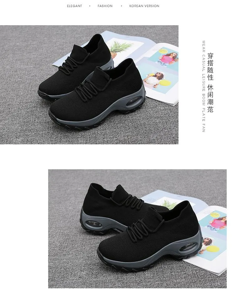 Fly Knit Socks Air Cushion Casual Orthopedic Running Sneakers