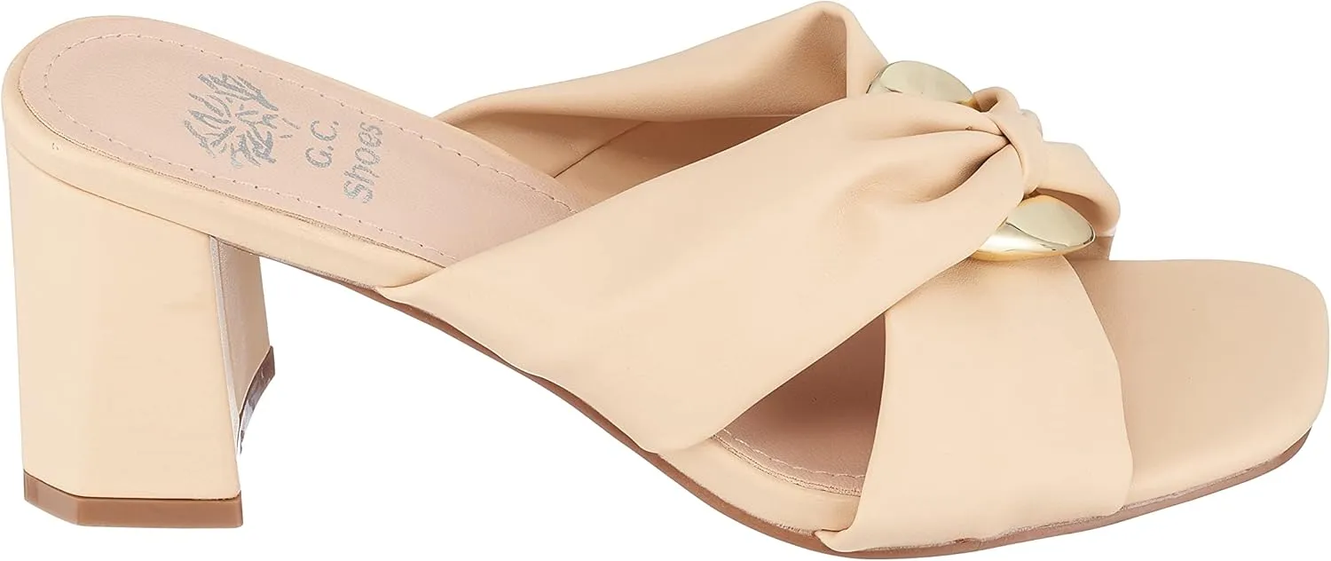 GC Shoes Womens Block Heeled Sandals