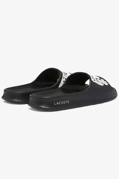 LACOSTE MENS CROCO 2.0 SLIDES - BLACK