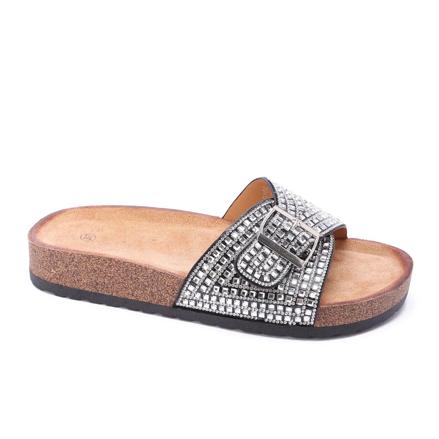 Lumire Crystal Slides-Black