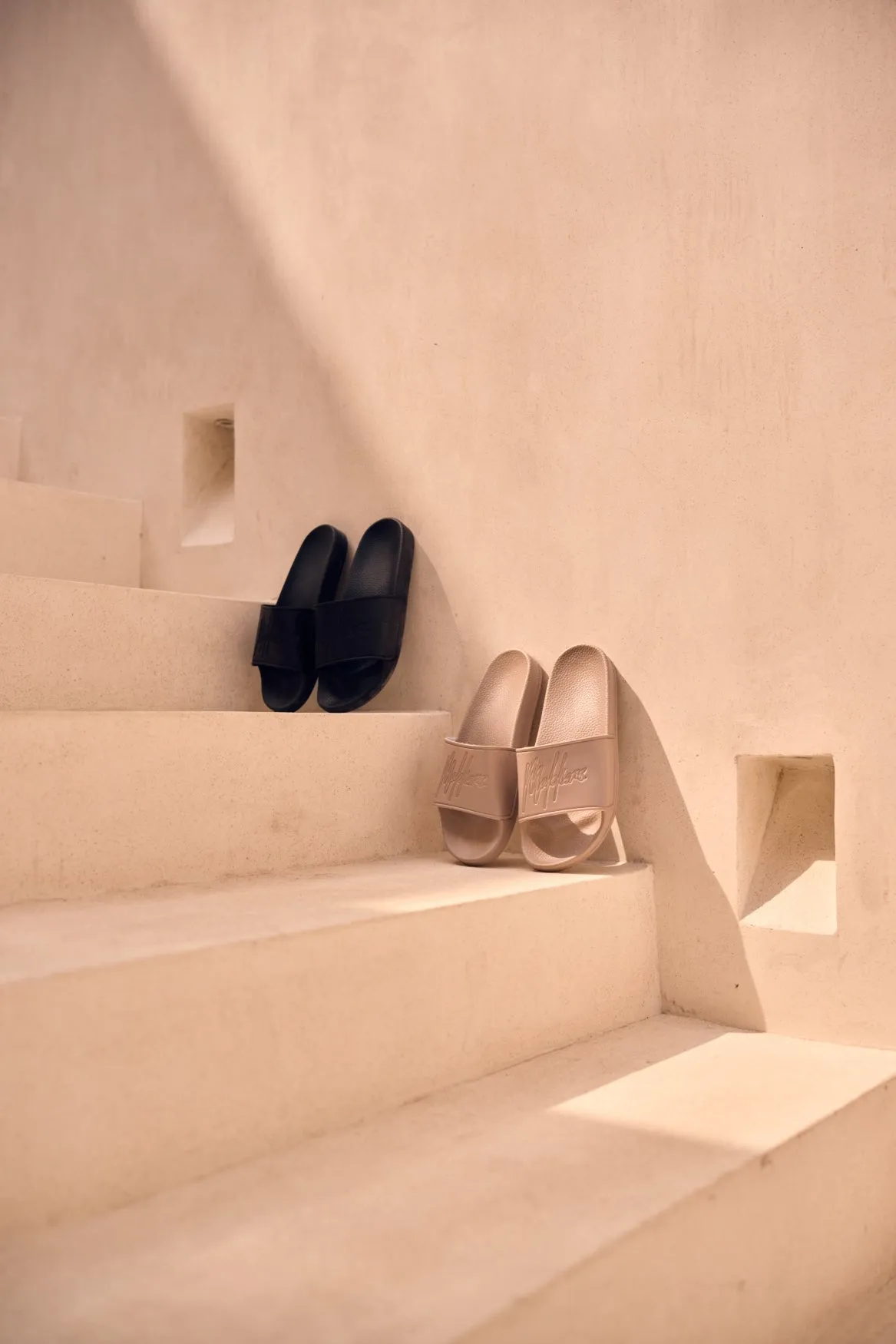 Malelions Men Signature Slides | Taupe