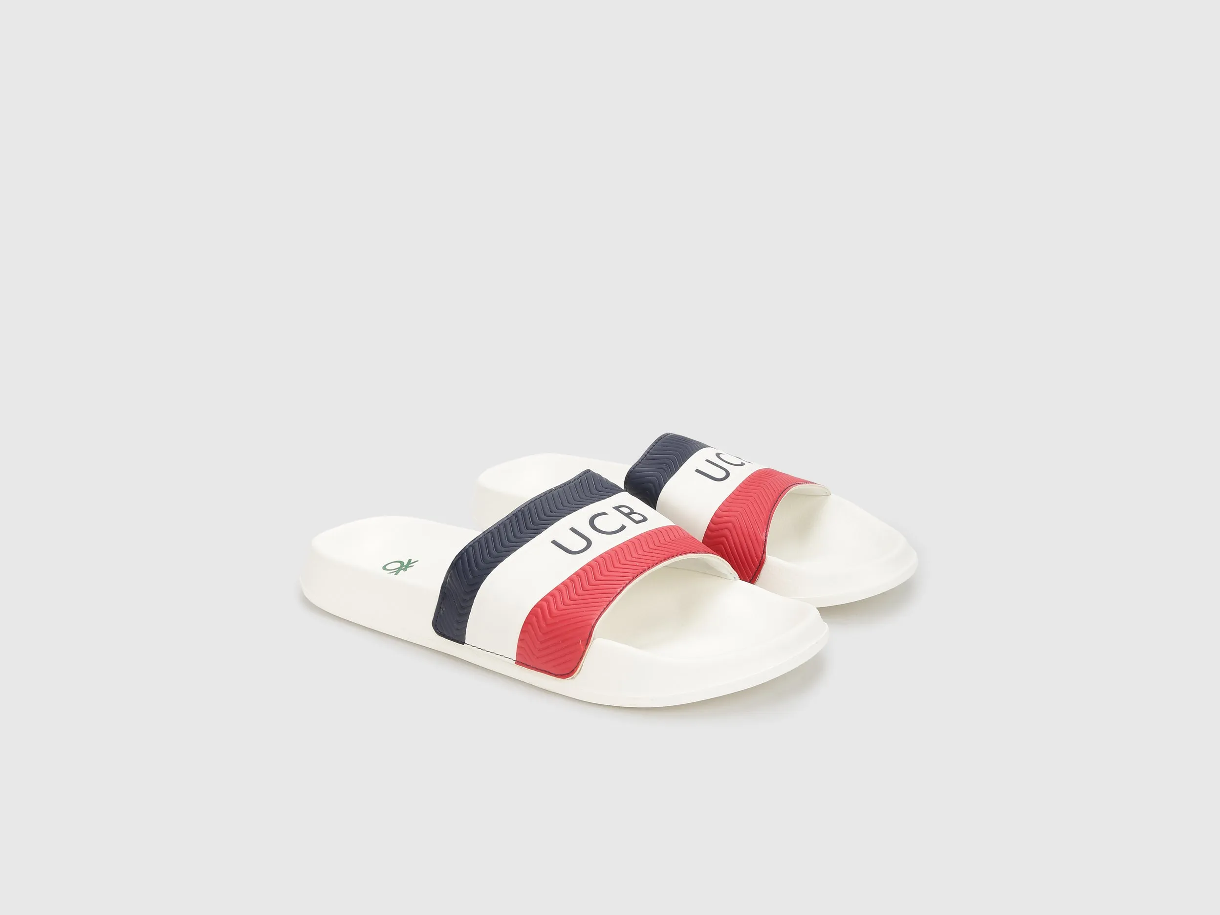 Men Striped Slip-On Sliders