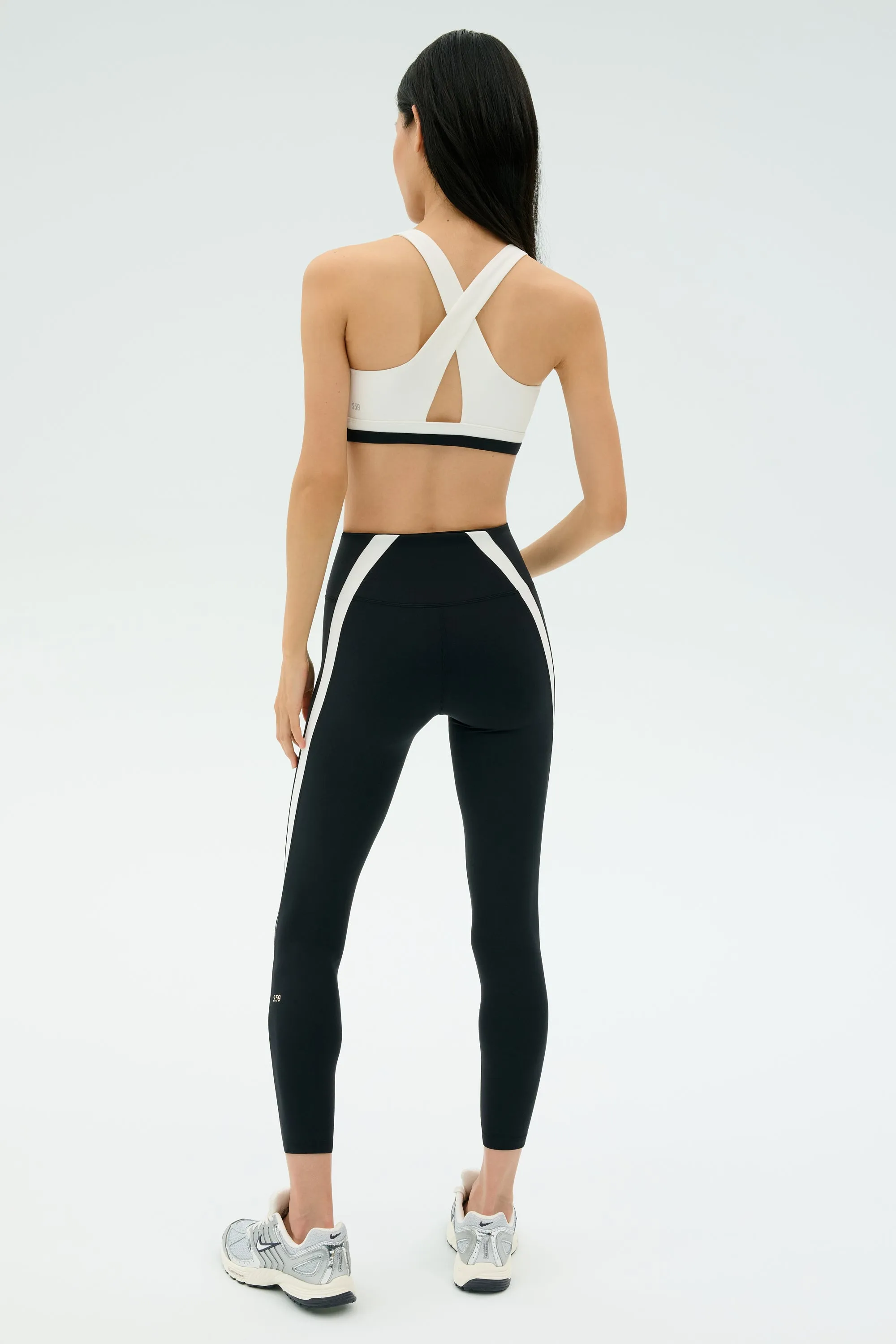 Miles High Waist Rigor 7/8 - Black/White
