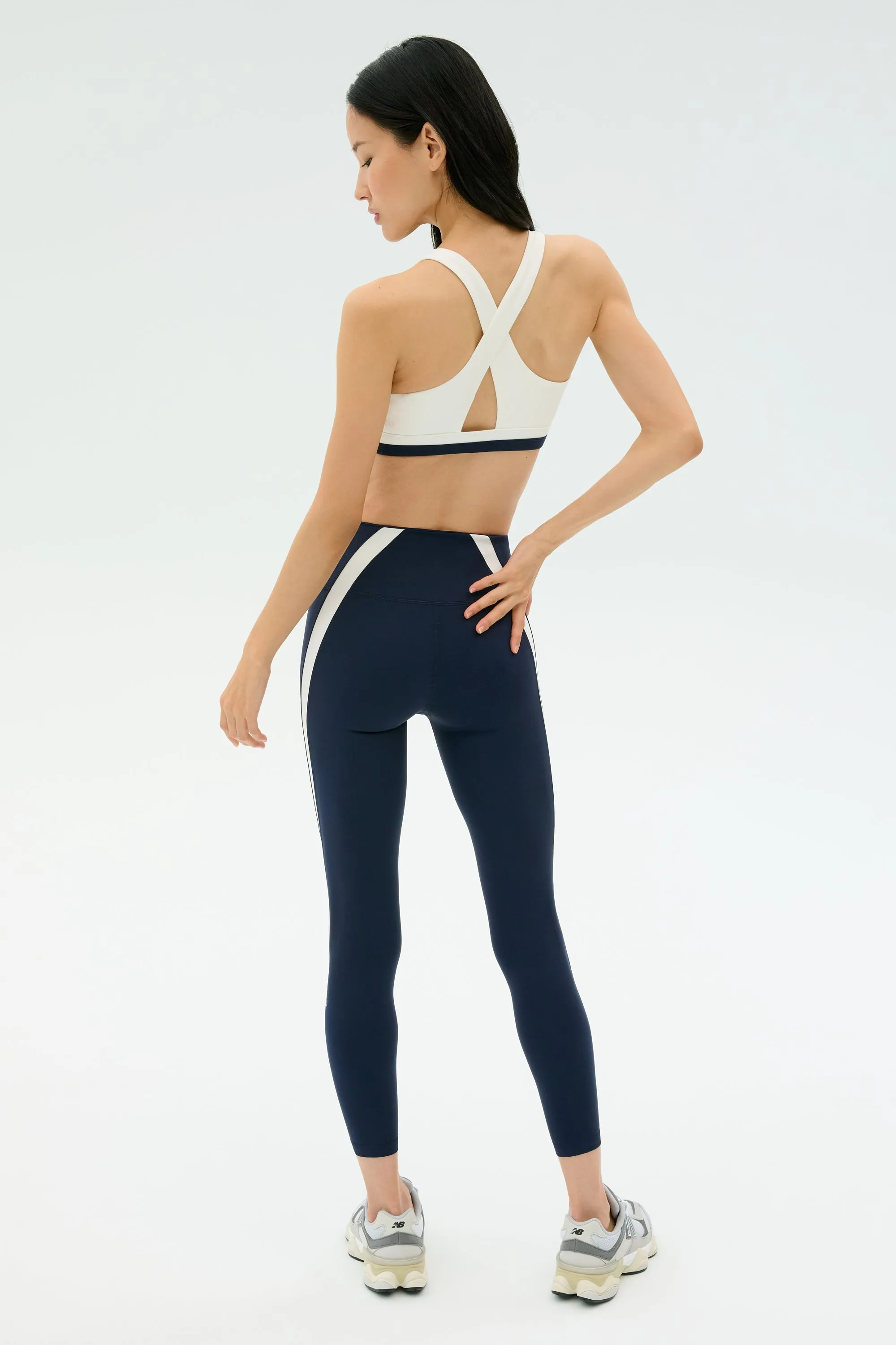 Miles High Waist Rigor 7/8 - Indigo/White