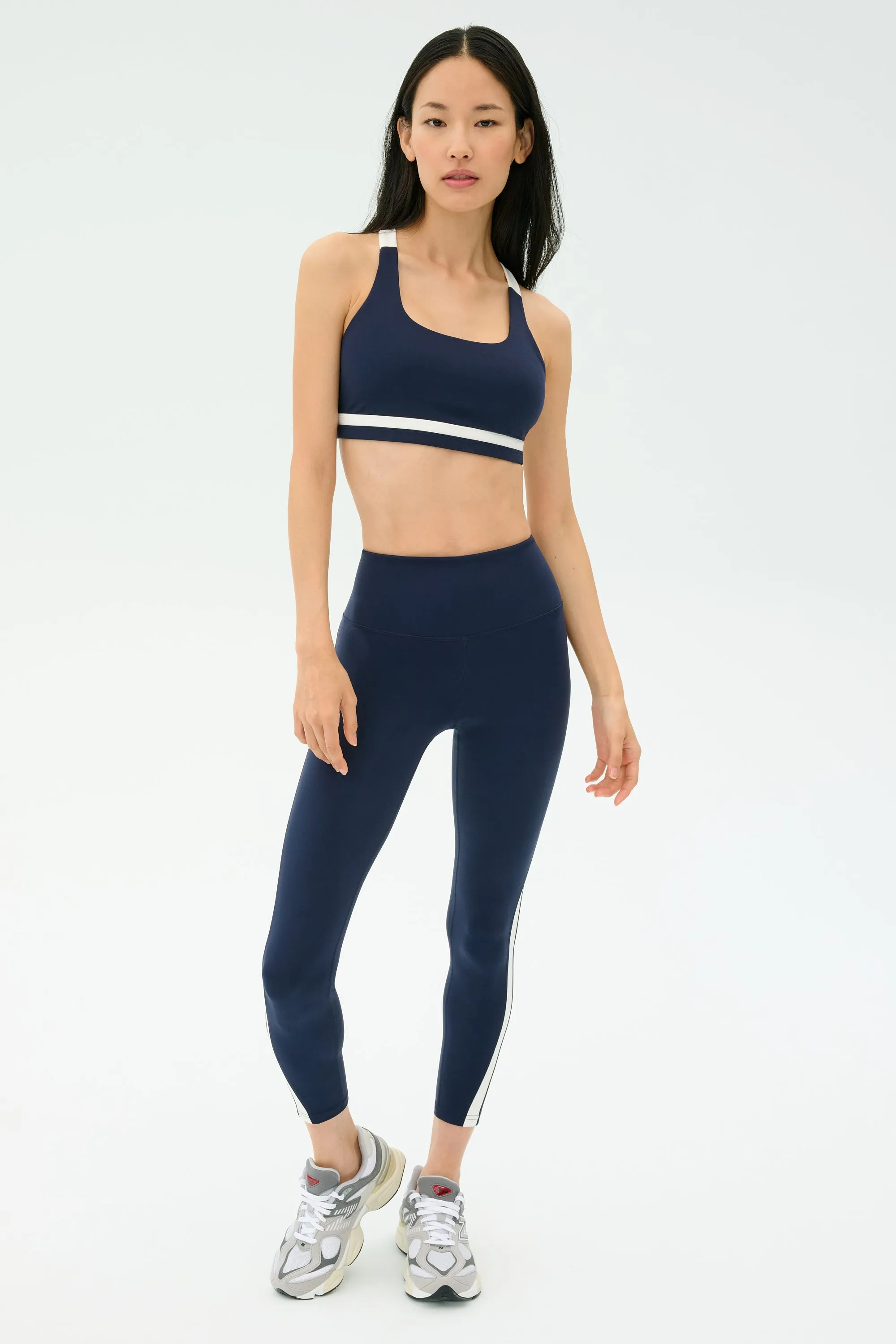 Miles High Waist Rigor 7/8 - Indigo/White