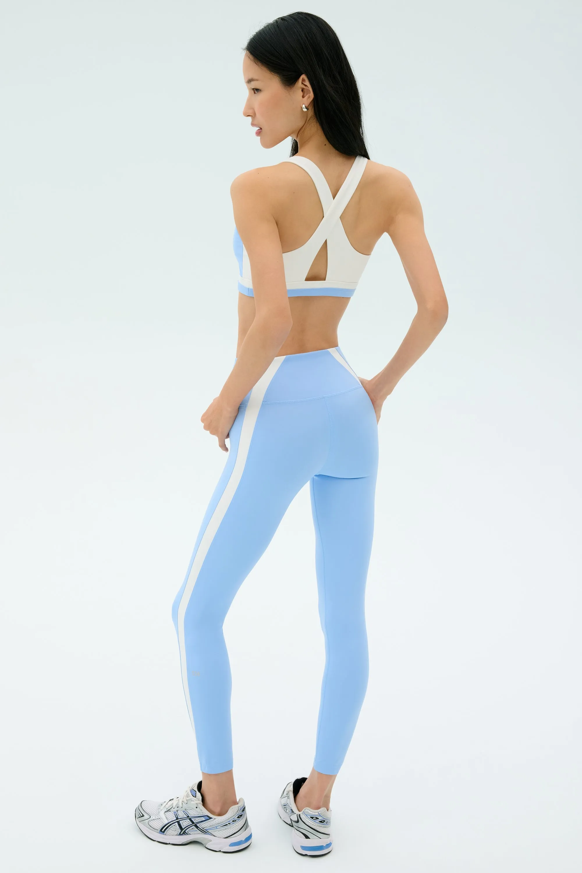 Miles High Waist Rigor 7/8 - Skylight/White