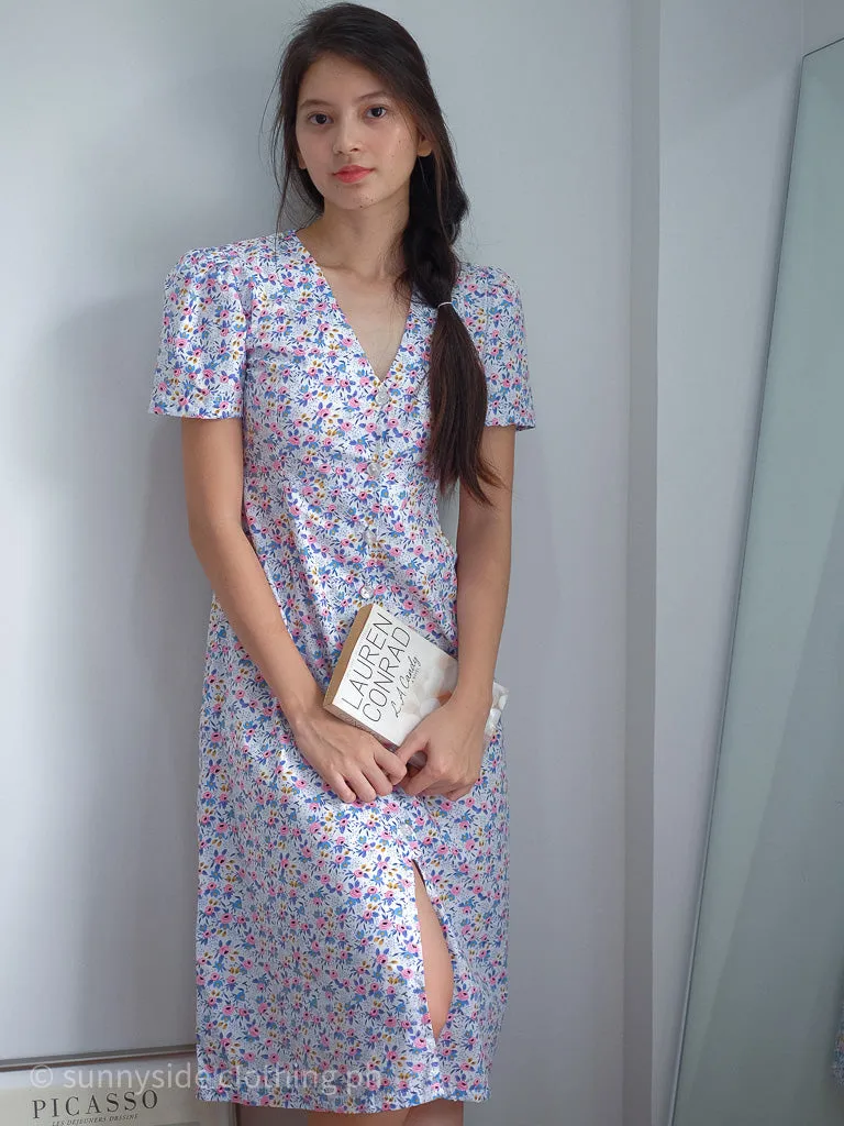 Prudence Midi Dress - blossom print