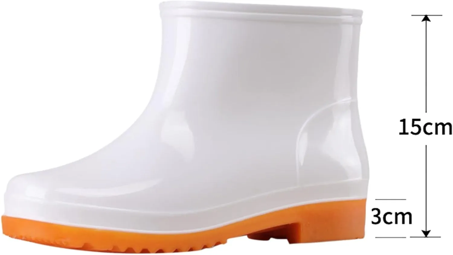 Short Rain Boots for Women and Waterproof Garden Shoes Anti-Slipping Comfortable Insole Chelsea Rainboots for Ladies
