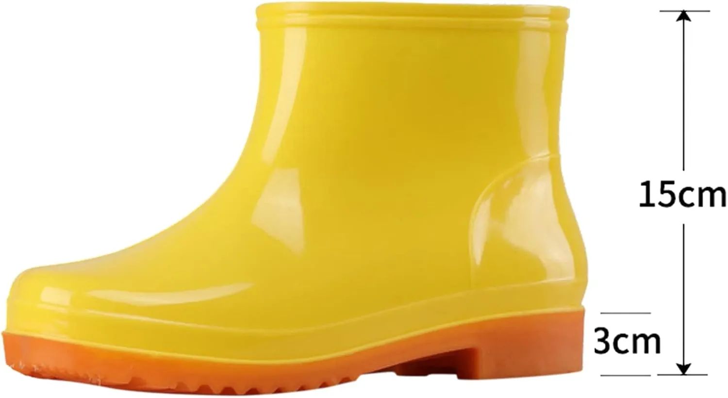 Short Rain Boots for Women and Waterproof Garden Shoes Anti-Slipping Comfortable Insole Chelsea Rainboots for Ladies