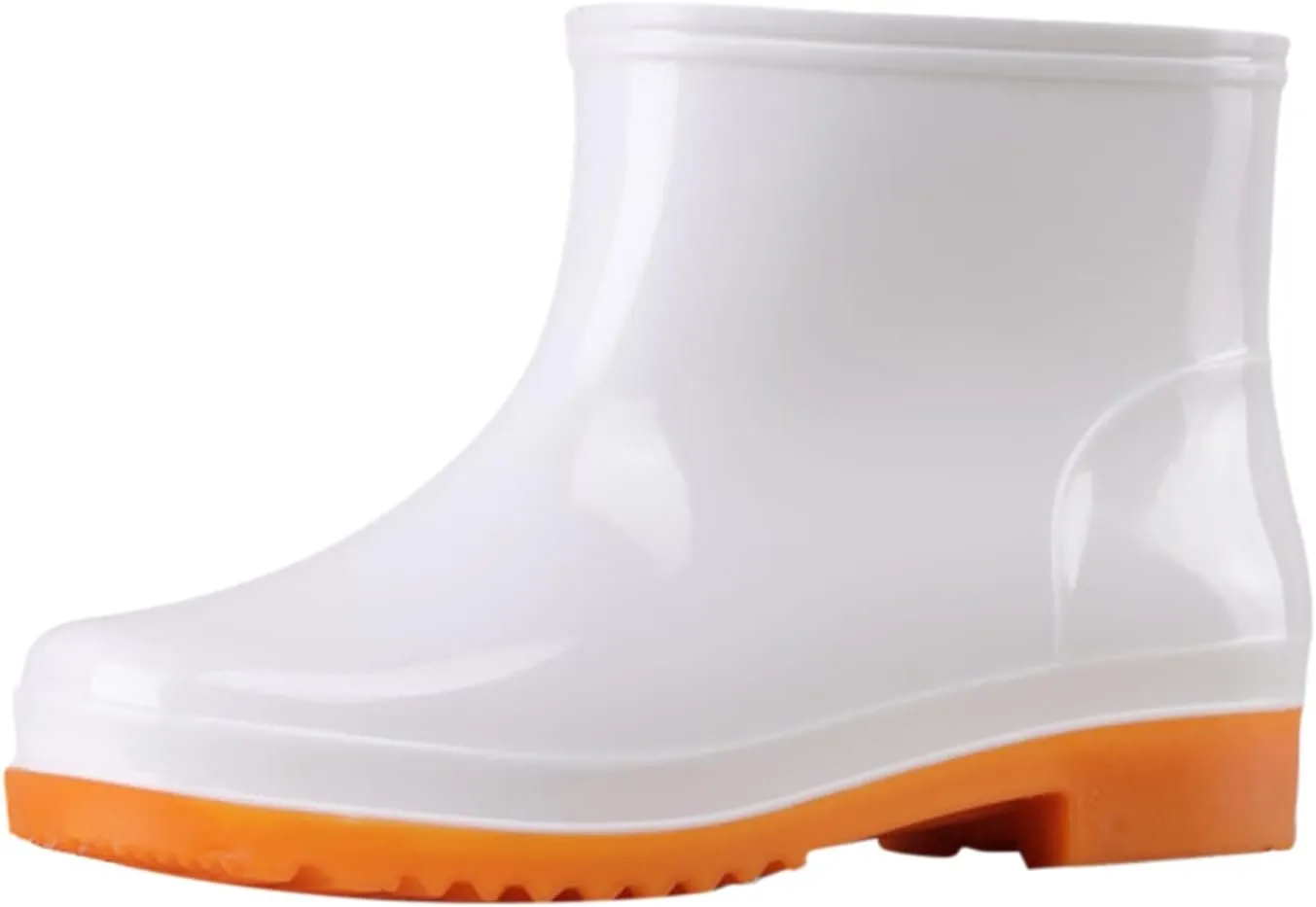 Short Rain Boots for Women and Waterproof Garden Shoes Anti-Slipping Comfortable Insole Chelsea Rainboots for Ladies