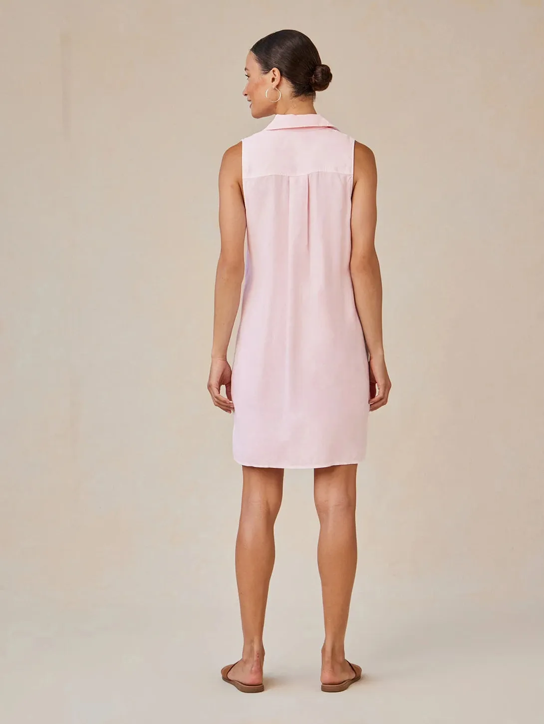 Sleeveless A-Line Dress - Petal Pink
