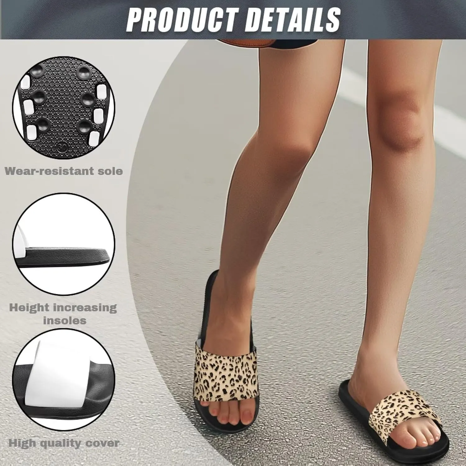 Slides & Slippers for Women & Men Casual Pool Sandals Open Toe Shower Shoes Summer Footwear Gift for Family Friends