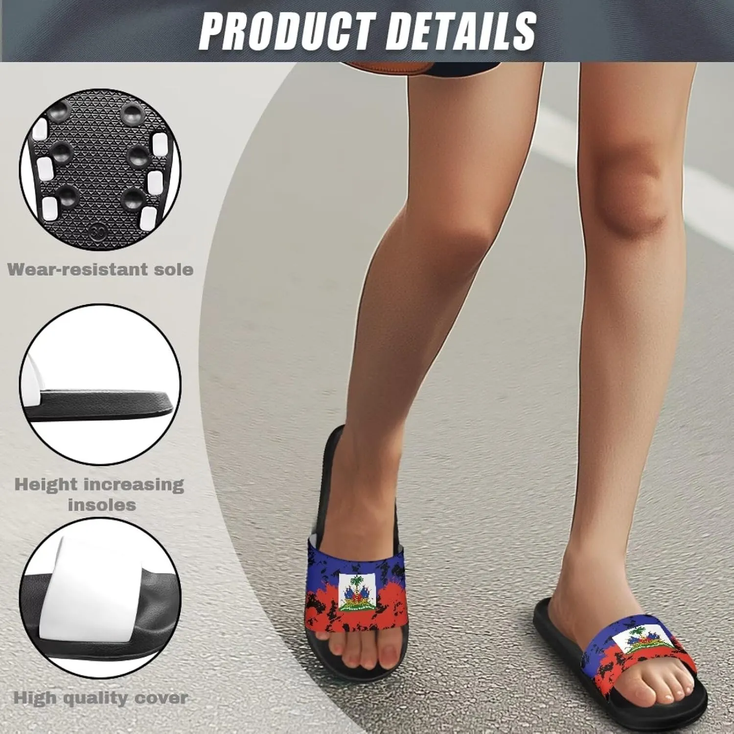 Slides & Slippers for Women & Men Casual Pool Sandals Open Toe Shower Shoes Summer Footwear Gift for Family Friends