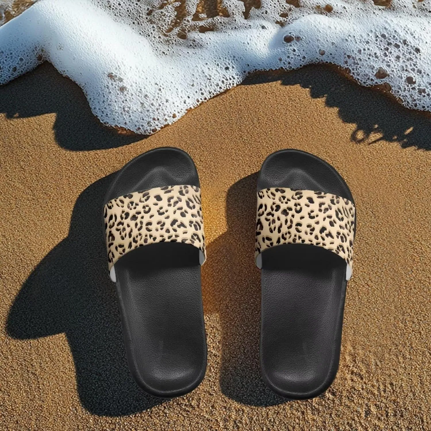 Slides & Slippers for Women & Men Casual Pool Sandals Open Toe Shower Shoes Summer Footwear Gift for Family Friends