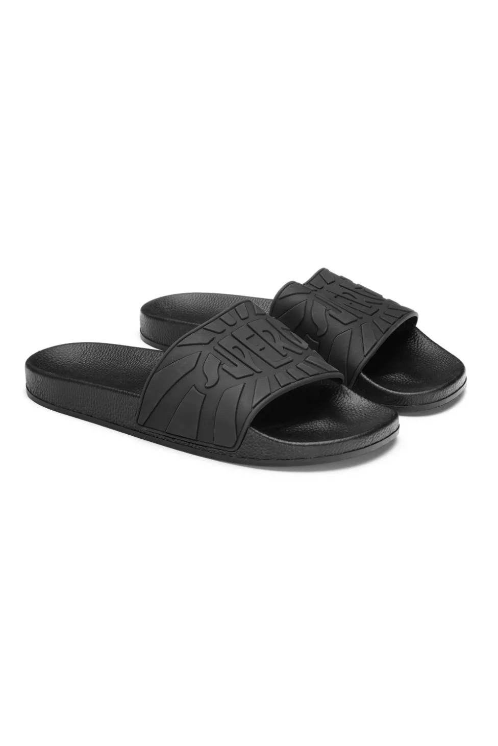 SUPERGA 1908 SLIDES RAGGIERA LOGO - BLACK