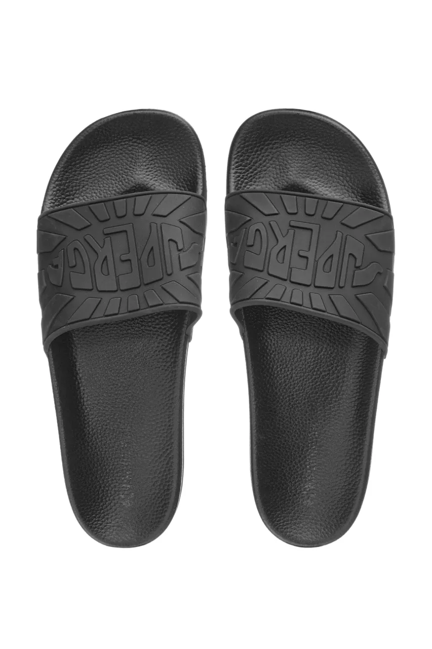 SUPERGA 1908 SLIDES RAGGIERA LOGO - BLACK