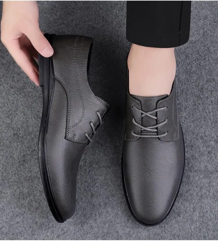 Tuxedo Mens Formal Oxford Shoes Vegan Leather Lace-up Pointed Toe Classic Business Party Wedding Non Slip Block Heel Anti-Slip Slip Resistant Casual