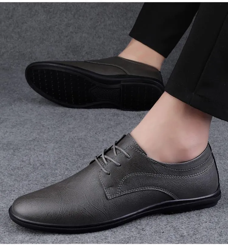 Tuxedo Mens Formal Oxford Shoes Vegan Leather Lace-up Pointed Toe Classic Business Party Wedding Non Slip Block Heel Anti-Slip Slip Resistant Casual