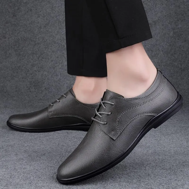 Tuxedo Mens Formal Oxford Shoes Vegan Leather Lace-up Pointed Toe Classic Business Party Wedding Non Slip Block Heel Anti-Slip Slip Resistant Casual