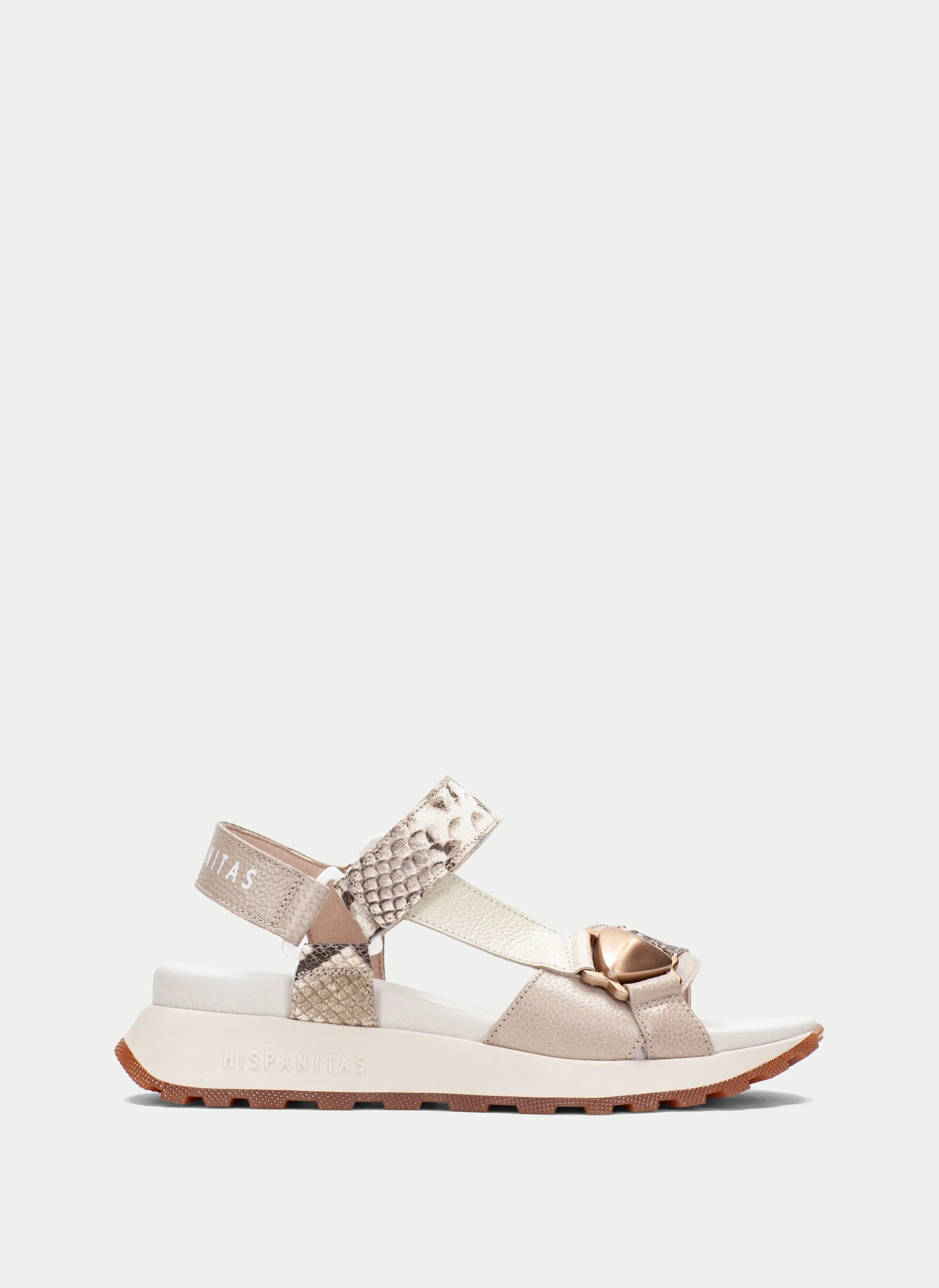 Velcro Close Sandal - Taupe
