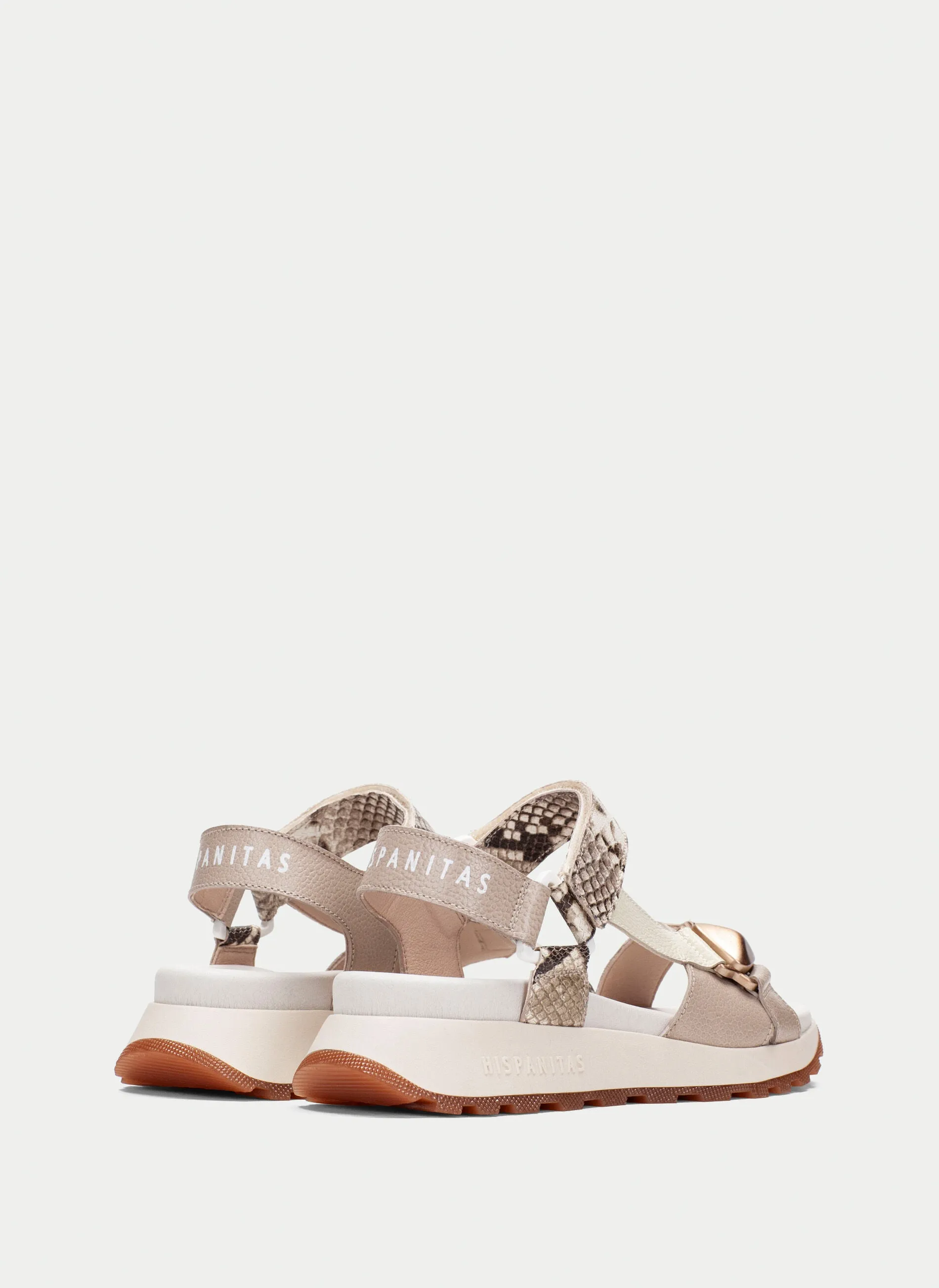 Velcro Close Sandal - Taupe