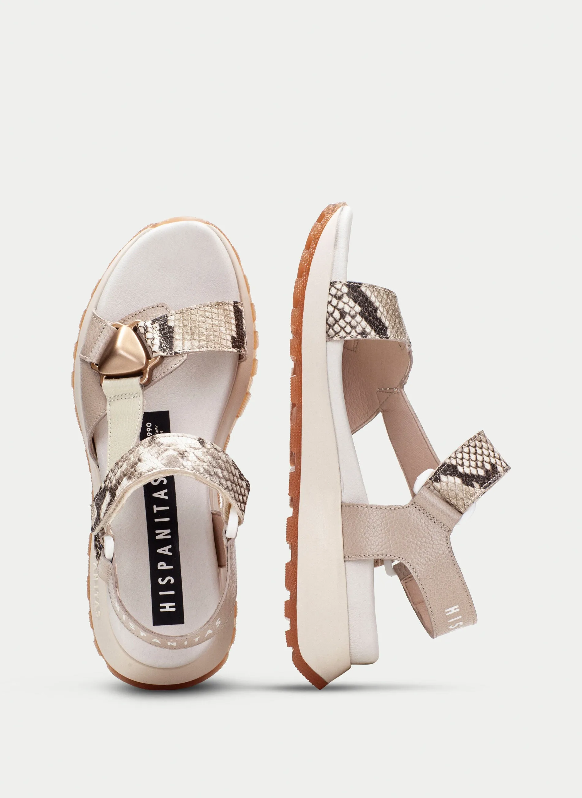 Velcro Close Sandal - Taupe