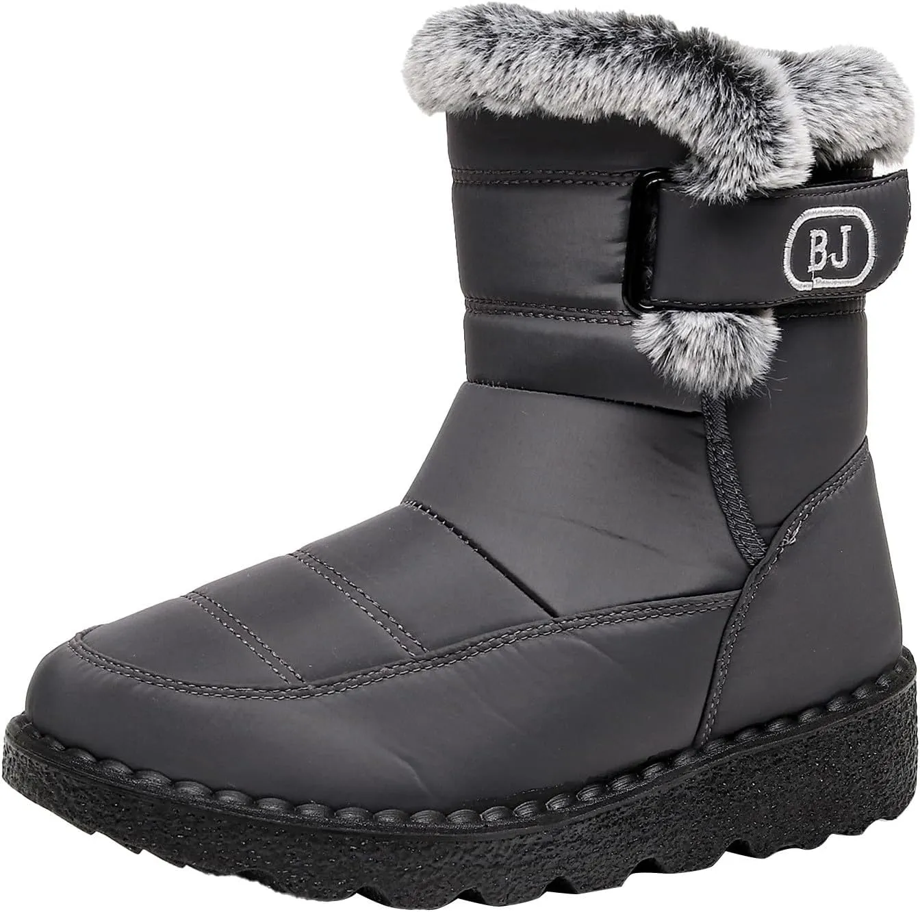 Womens Snow Boots Waterproof Anti-slip Winter Boots Classic Warm Fur Booties Cold Weather Lace Up Ankle Boots Thickening Winter Shoes Walking Hiking Booties