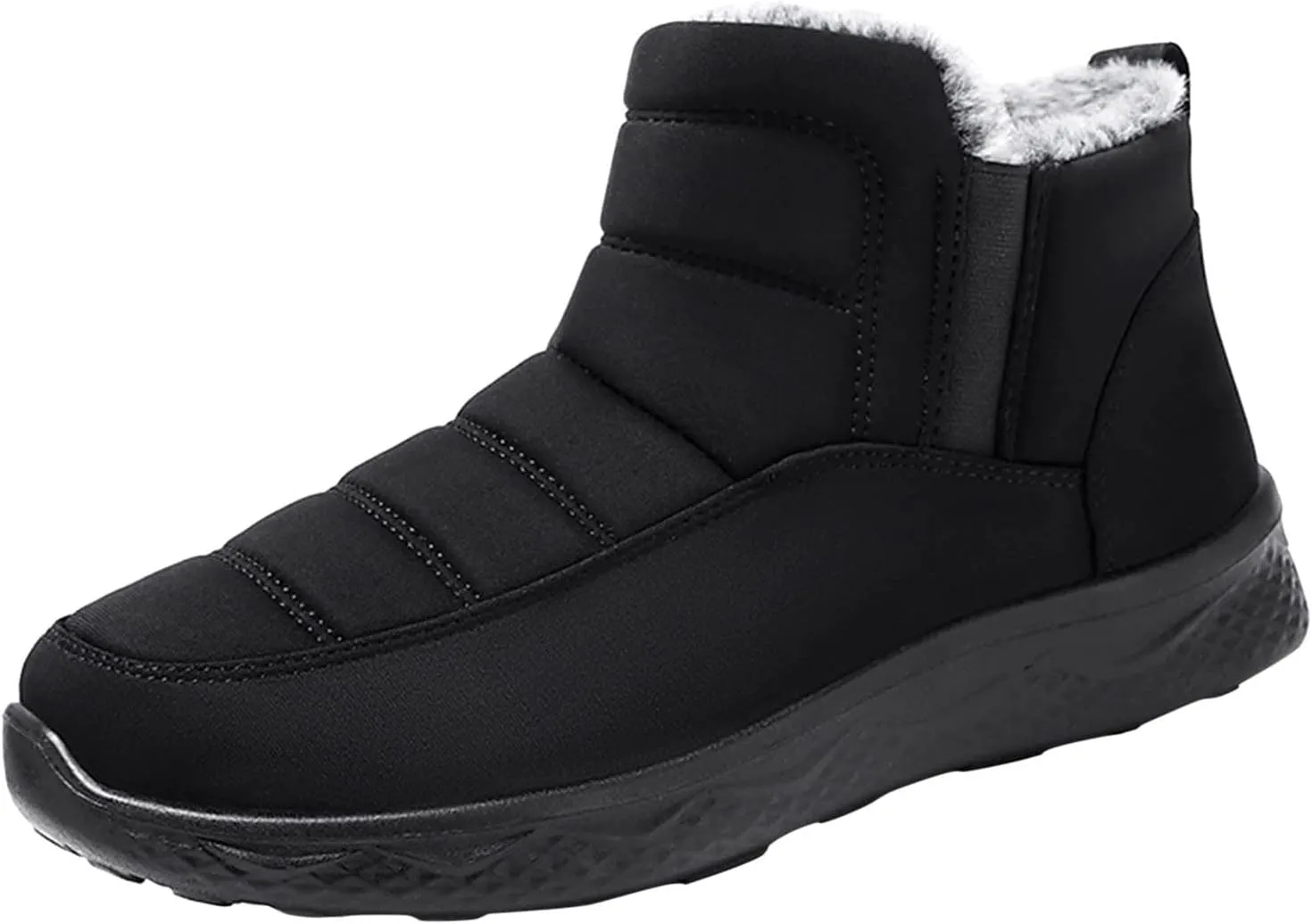 Women's Snow Boots Waterproof Winter Boots Non Slip Fuzzy Fur Booties Cold Weather Lace Up Ankle Boots Comfortable Winter Shoes Trekking Shoes